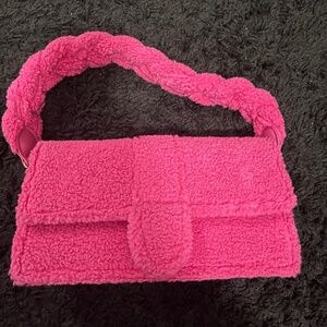 Fuzzy Pink Shoulder Bag